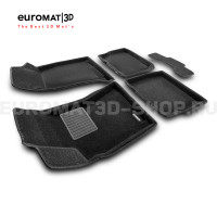 Текстильные 3D коврики Euromat3D Business в салон для Volkswagen Passat B5 (1997-2005) № EMC3D-005405