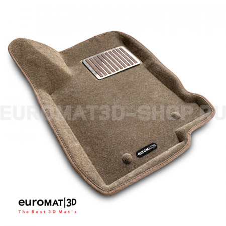 Текстильные 3D коврики Euromat3D Lux в салон для Lexus NX (2014-2021) № EM3D-003211T Бежевые
