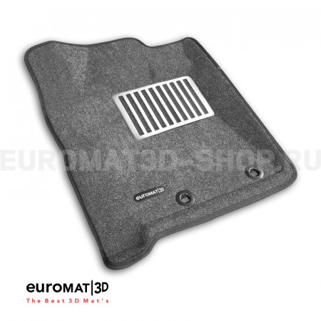 Текстильные 3D коврики Euromat3D Lux в салон для Lexus LX570 / LX450D (2012-2021) № EM3D-005140G Серые