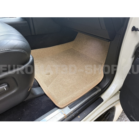 Текстильные 3D коврики Euromat3D Business в салон для Toyota Land Cruiser 200 (2012-2021) № EMC3D-005103T Бежевые