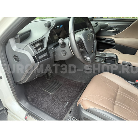 Текстильные 3D коврики Euromat3D Lux в салон для Lexus ES (2019-) № EM3D-005101