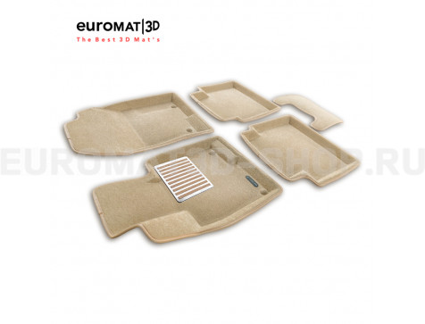 Текстильные 3D коврики Euromat3D Lux в салон для Mazda CX-5 (2017-) № EM3D-003414T Бежевые Текстильные 3D коврики Euromat3D Lux в салон для Mazda CX-5 (2017-) № EM3D-003414T Бежевые