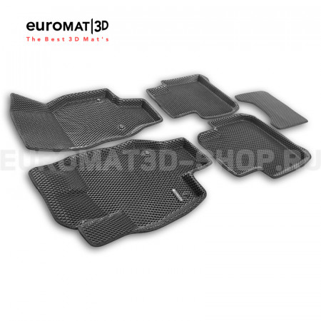 3D коврики Euromat3D EVA в салон для Skoda Kodiaq (2024-) № EM3DEVA-004514