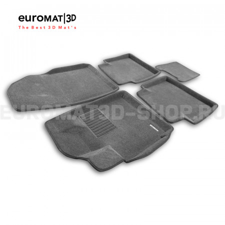 Текстильные 3D коврики Euromat3D Business в салон для Exeed VX (2021-2023) № EMC3D-001424G Серые