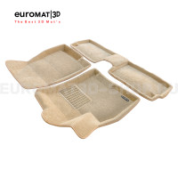 Текстильные 3D коврики Euromat3D Business в салон для Chery Tiggo 8 PRO (2019-2023) № EMC3D-001422T Бежевые