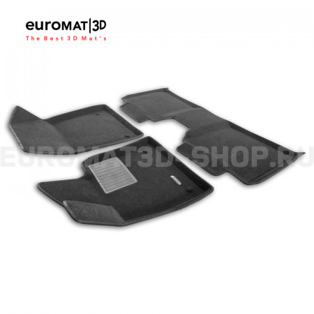 Текстильные 3D коврики Euromat3D Business в салон для ZEEKR 001 (2021-) № EMC3D-005720