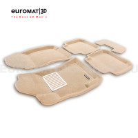 Текстильные 3D коврики Euromat3D Lux в салон для Subaru Outback (2010-2019) № EM3D-004704T Бежевые